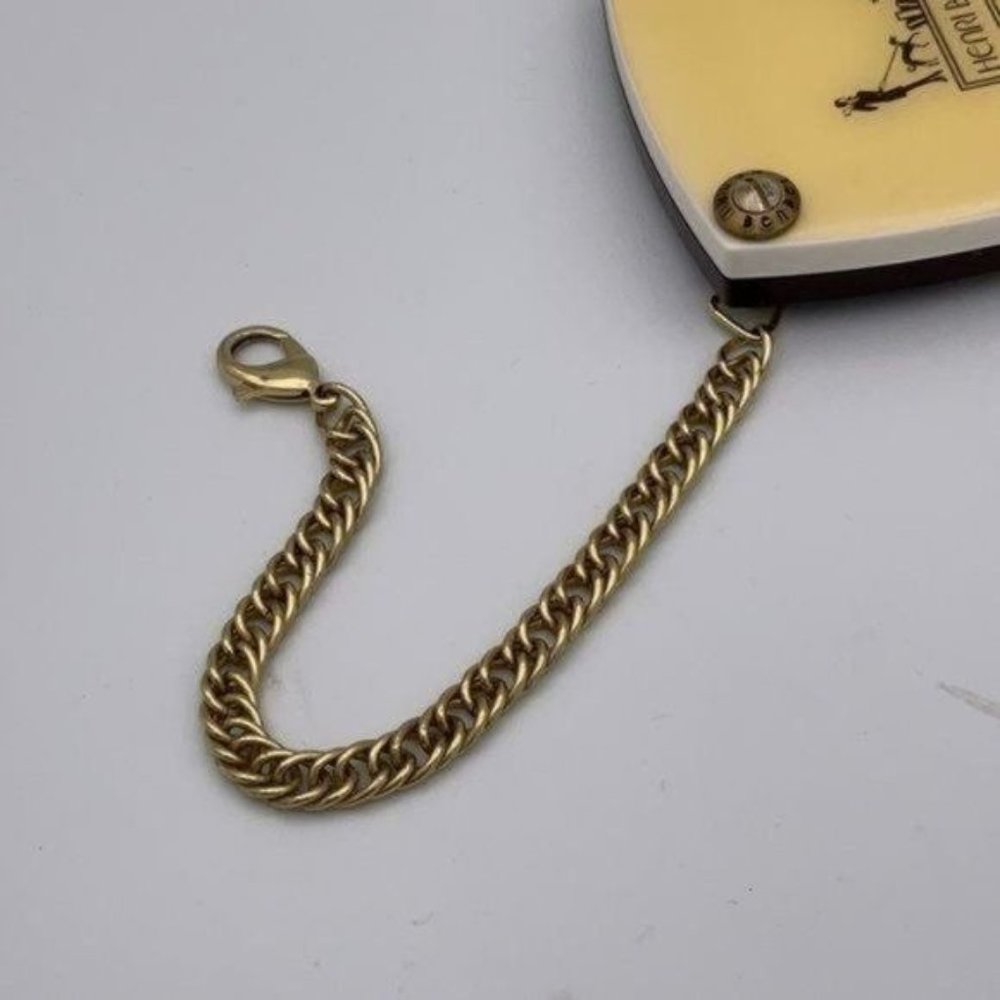 Henri Bendel Square slide Compact Mirror chain EUC - Picture 4 of 4